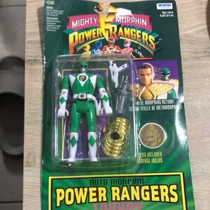 Vintage 1994 Bandai Auto Mighty Morphin Power Rangers Green Ranger Tommy Figure